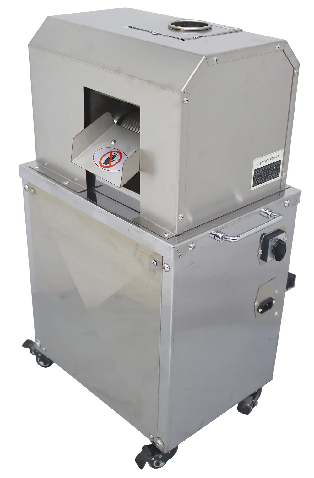 Techtongda Electric Sugar Cane Press Juicer 304 Stainless Steel Grind Press Machine 4 Rolls for Sugarcane Ginger Sweet Sorghum Extractor Pressing
