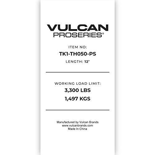 Vulcan Wheel Tie Down Kit with Snap Hook Ratchets, 4 Pack - ProSeries - 3,300 Pound Safe Working Load