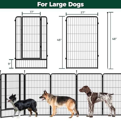 FXW Instant Dog Playpen, Portable Pet Fence for Outdoor, RV Trips, and Camping, 40inch, 16 Panels for Medium and Large Dogs│Patented