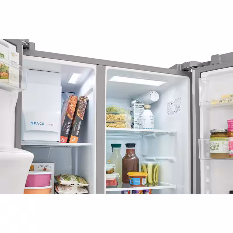 36.1 in. 22.3 cu. ft. Counter Depth Side-by-Side Refrigerator in Stainless Steel