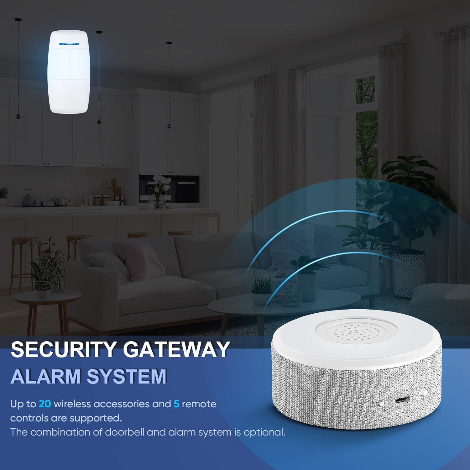 Smart Security System WiFi Alarm System Kit Wireless with APP Push and Calling Alarms DIY No Monthly Fee for Home Apartment Office Store and Business Pack of 2