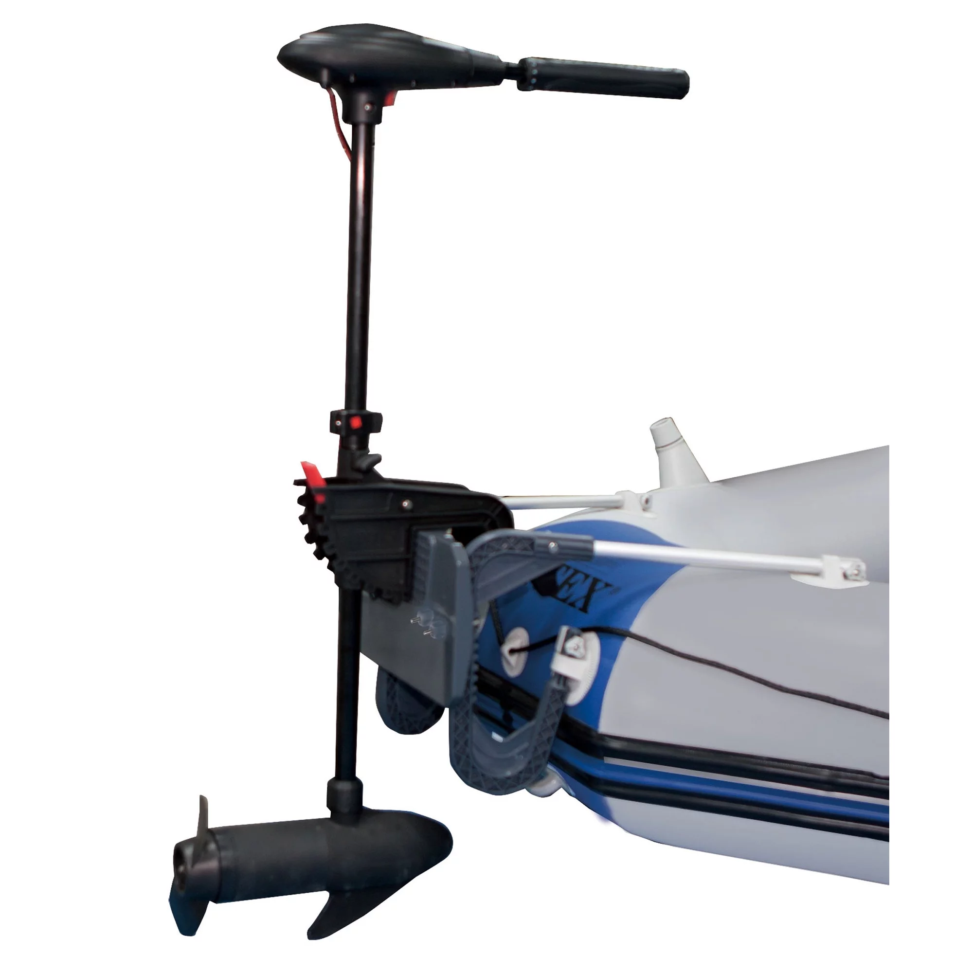 Intex 5 Person Inflatable Boat Set, Trolling Motor, & Boat Motor Mount Kit