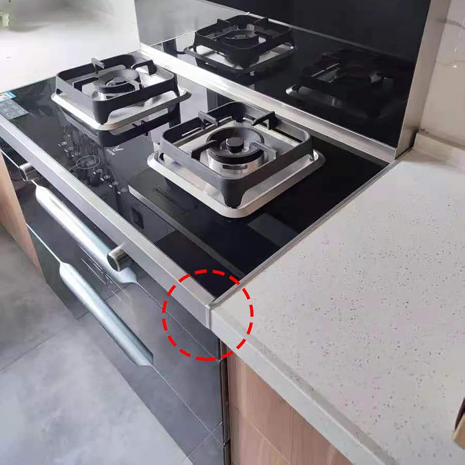 Stove Gap Covers Stainless Steel-Will Not Melt and Burn Like Silicone Covers Can,Stove Gap Covers Stainless Steel 25 Inch, Kitchen Stove Counter Gap Cover.