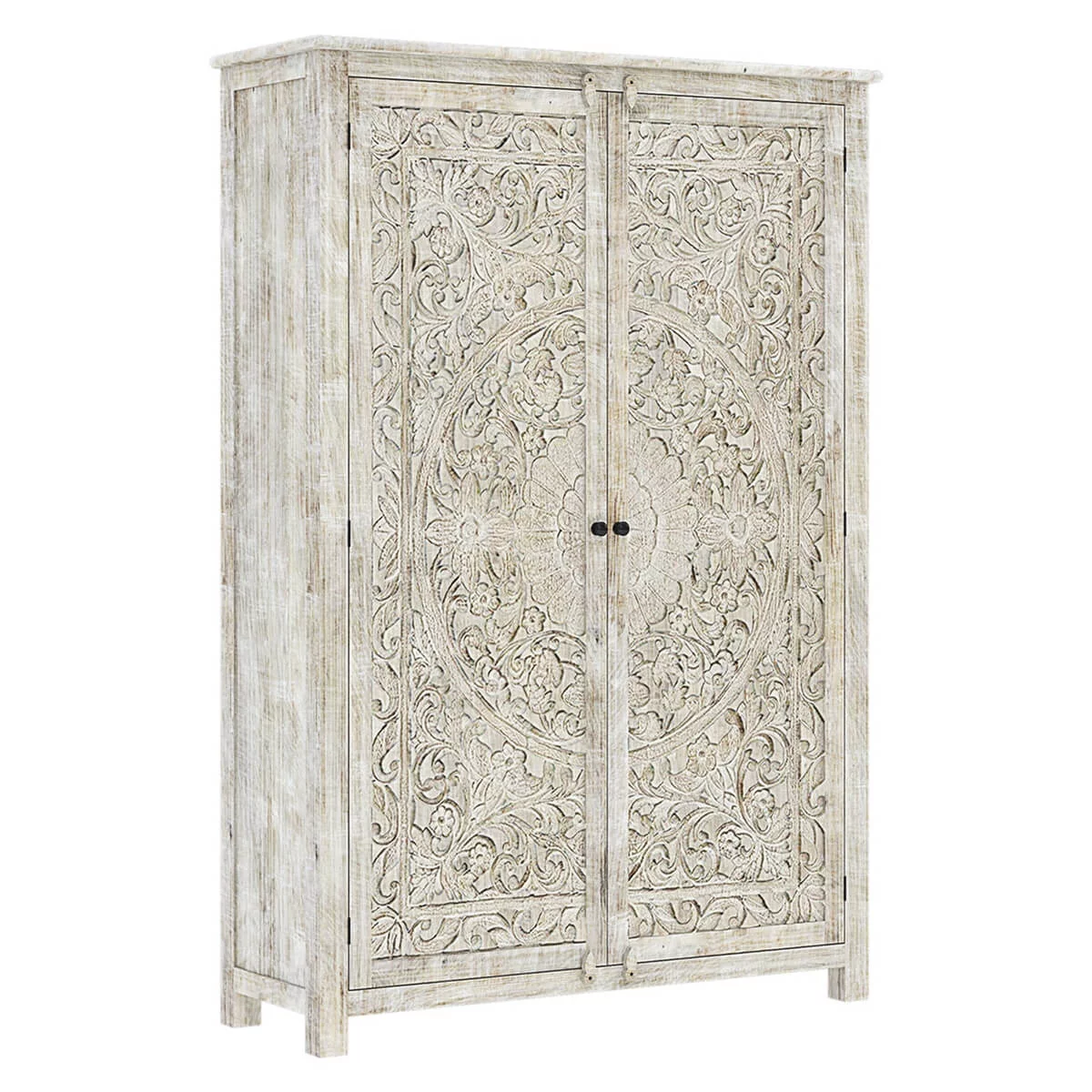 Vintage Carved Wooden Wardrobe/Cabinet/Armoire