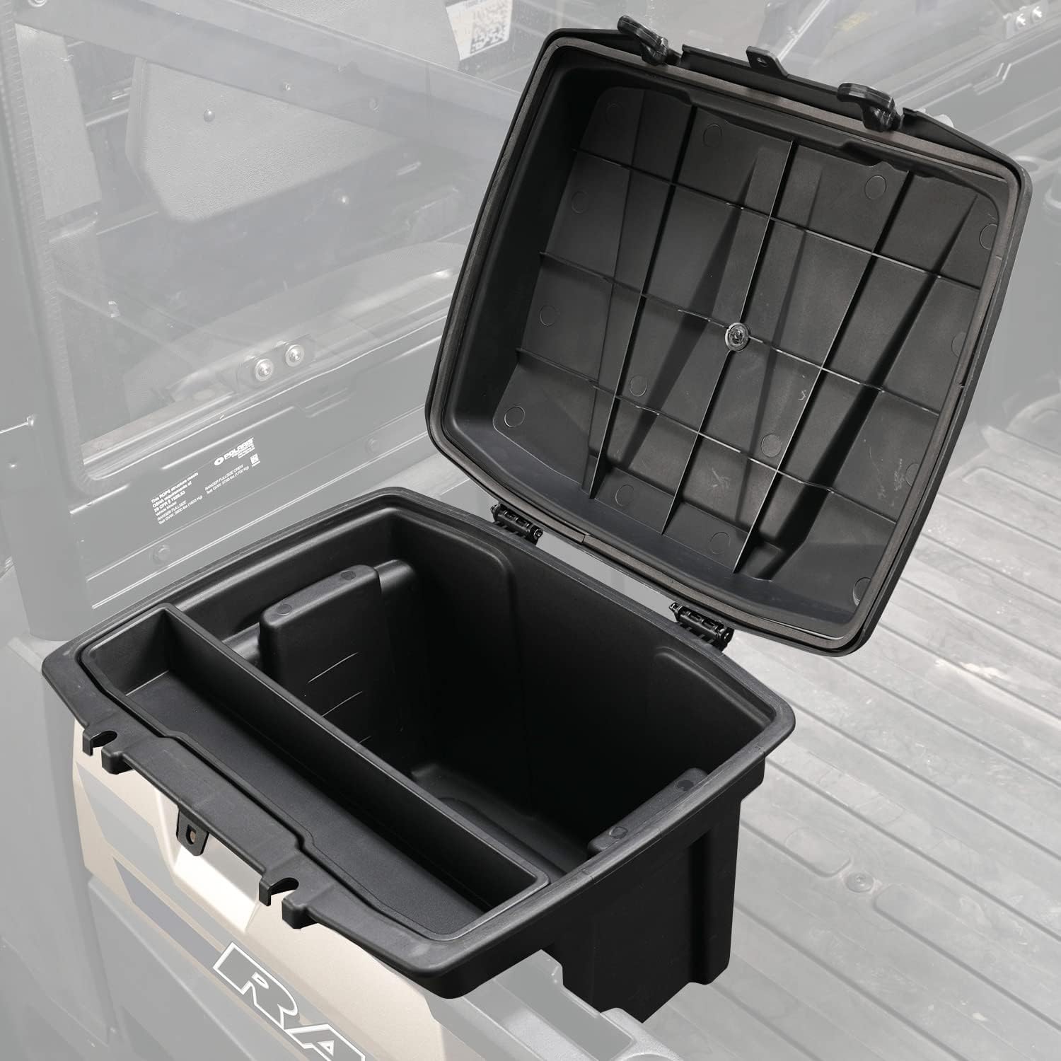 HAKA TOUGH Ranger Storage Box, Ranger Bed Trunk Cargo Tool Box Compatible with 2009+ Polaris Ranger Crew Ranger XP General 1000 Cfmoto Uforce 500/800 Accessories