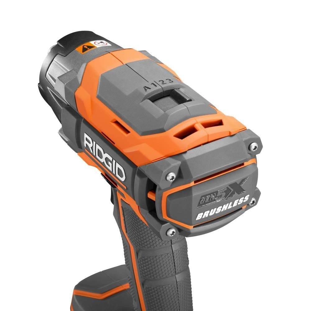 Ridgid 18-Volt Lithium-Ion Cordless Brushless 4-Mode Compact Impact Wrench Kit W