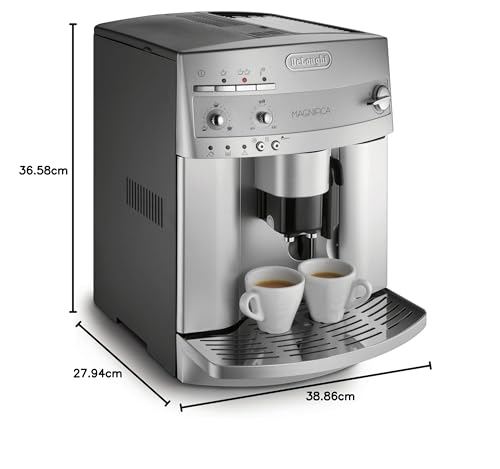 De'Longhi Magnifica Evo Automatic Espresso & Coffee Machine with Auto Milk Frother, Built-in Grinder & Auto-Clean Function - For Latte, Cappuccino, Americano, Iced Coffee, ECAM29084SB , Silver