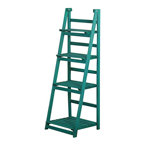 Plant Display Stand Flower Potted Rack Storage Shelves Bonsai Shelf Herb Pot Holder 4 Tier Wooden Folding Multifunctional for Indoor Garden Outdoor