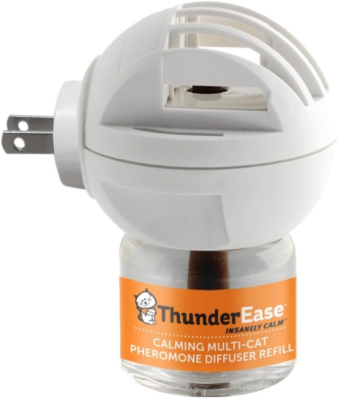 ThunderEase Multicat Calming Pheromone Diffuser Kit | Powered by FELIWAY | Reduce Cat Conflict, Tension and Fighting (90 Day Supply) Pack of 2