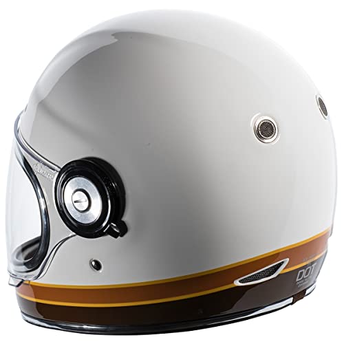 TORC T1 Fiberglass Retro Full Face Motorcycle Helmet DOT & ECE Approved