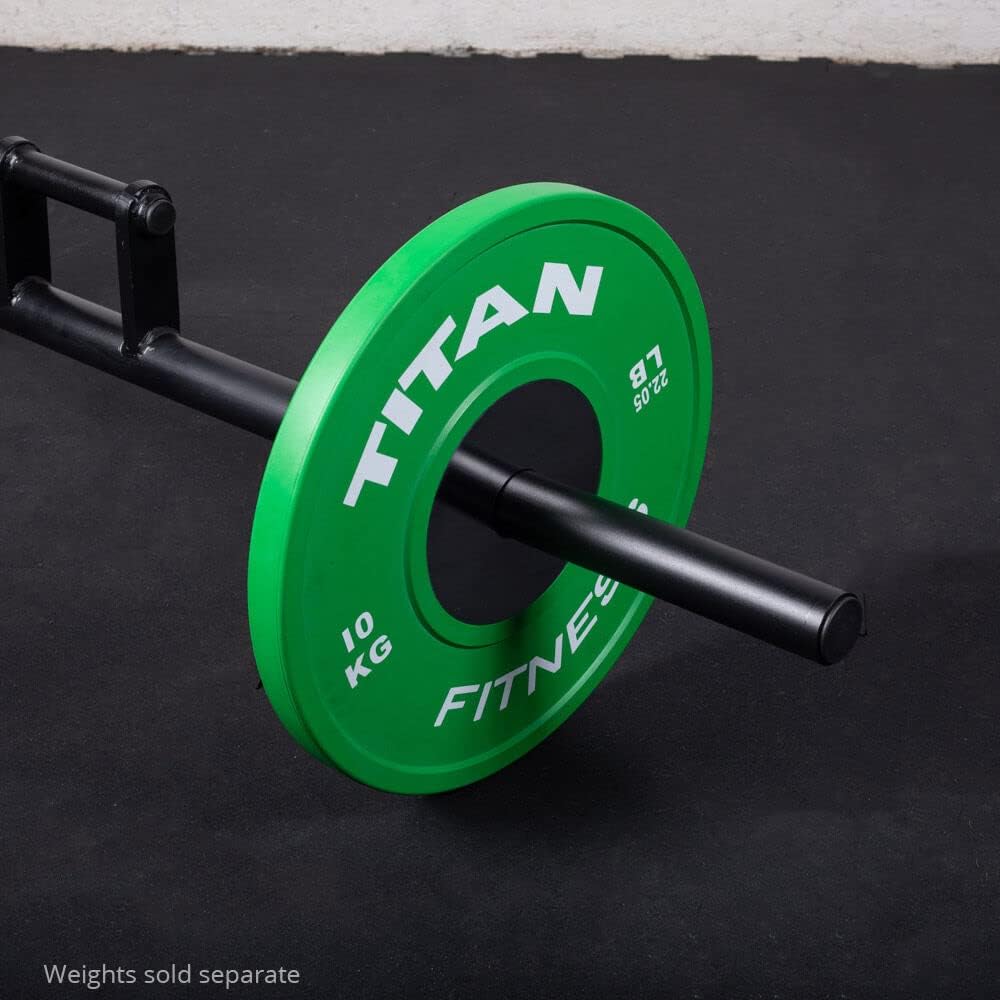 Titan Fitness 60in Farmers Walk Handles, Barbell Style Grip Farmers Carry, Rated 500 LB Each, Grip Strength Weight Training