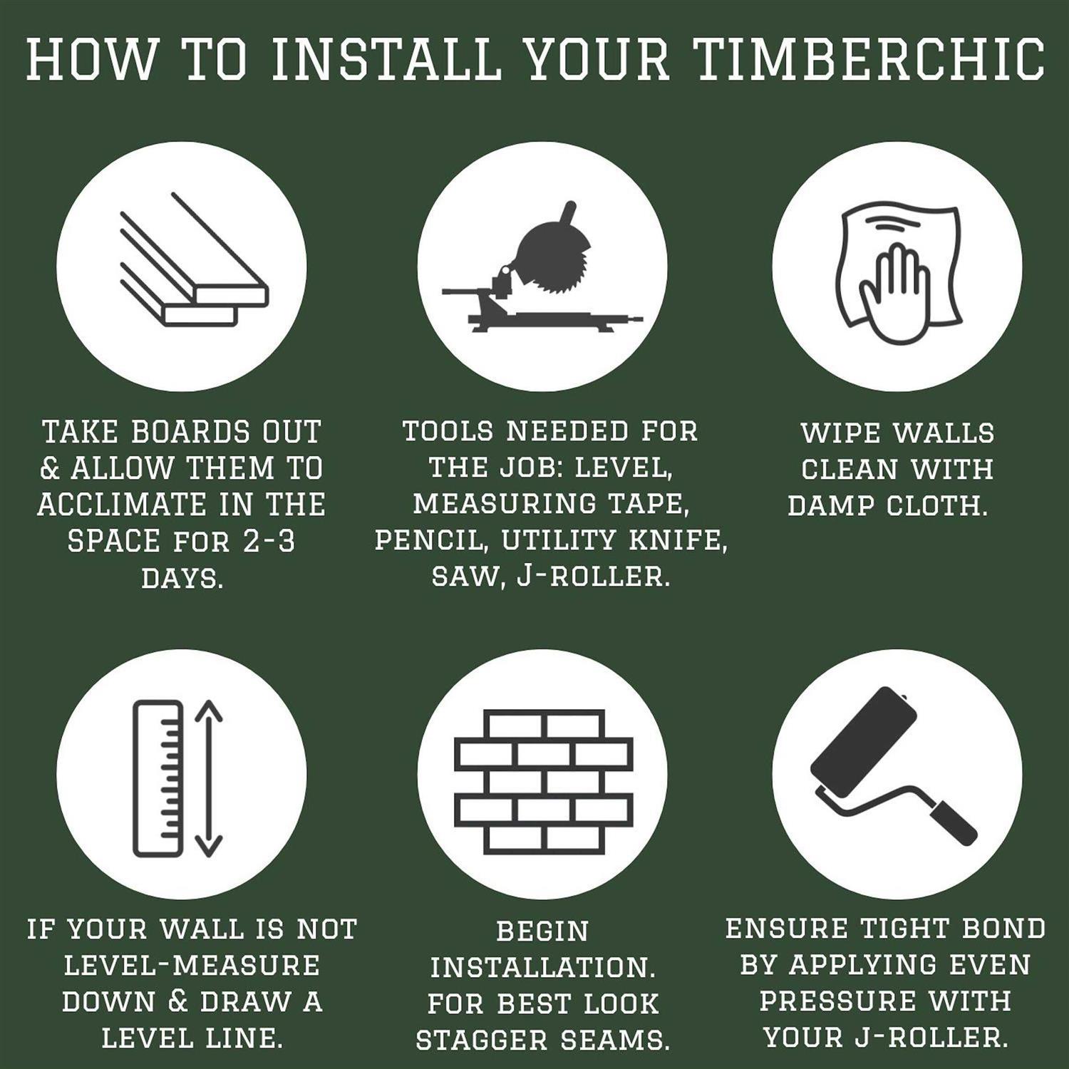 Timberchic Pine Wooden Wall Planks Peel and Stick Application - Shop Hardware Tools Online Store