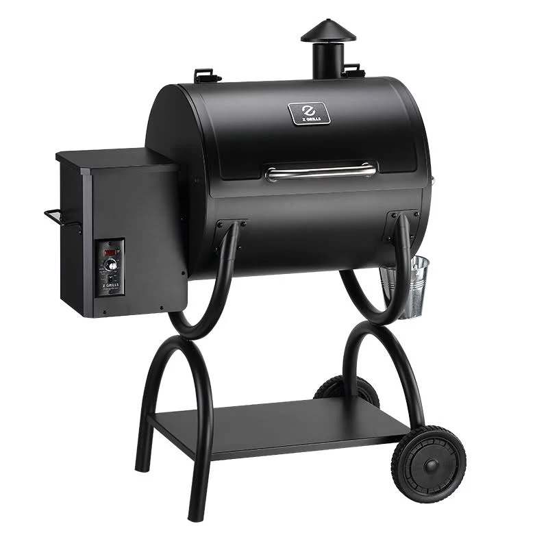 Z Grills ZPG-550A 590 Sq. in. Wood Pellet Grill and Smoker 7-in-1 BBQ in Black