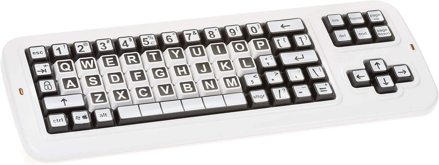 Clevy Color Coded US Computer Keyboard with Uppercase White Lettering - 102814
