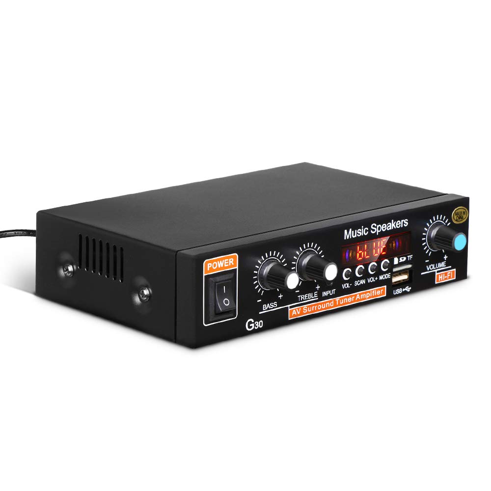Amplifier Home Audio,Bluetooth Stereo receivers ARCHEER 2 x 45W Mini Hi-Fi Amplifier Dual Channel Mixer Sound Stereo with Bass and Treble Control for Home Theater PA Car Tablet PC, Studio Use Pack of 2