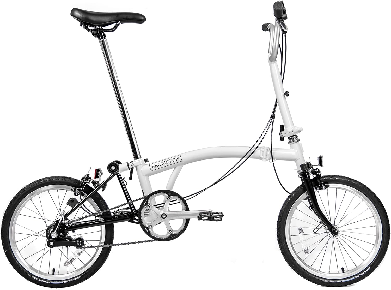 Brompton A Line 3 Speed Folding Bike (White)