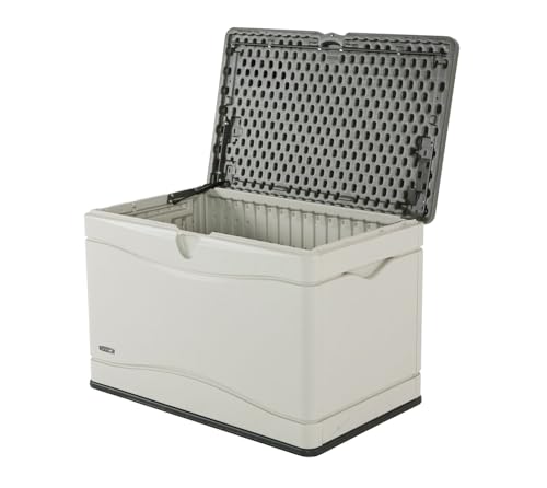 LIFETIME 60254 Heavy-Duty Outdoor Storage Deck Box, 150 Gallon, Desert Sand/Brown