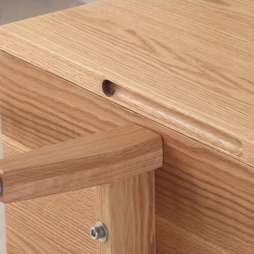Modern Media Console Nordic Modern Simple Solid Wood TV Cabinet Small Apartment White Oak Cherry Wood Living Room Minimalist TV Cabinet for Living Room Bedroom(A,210X40X40CM)