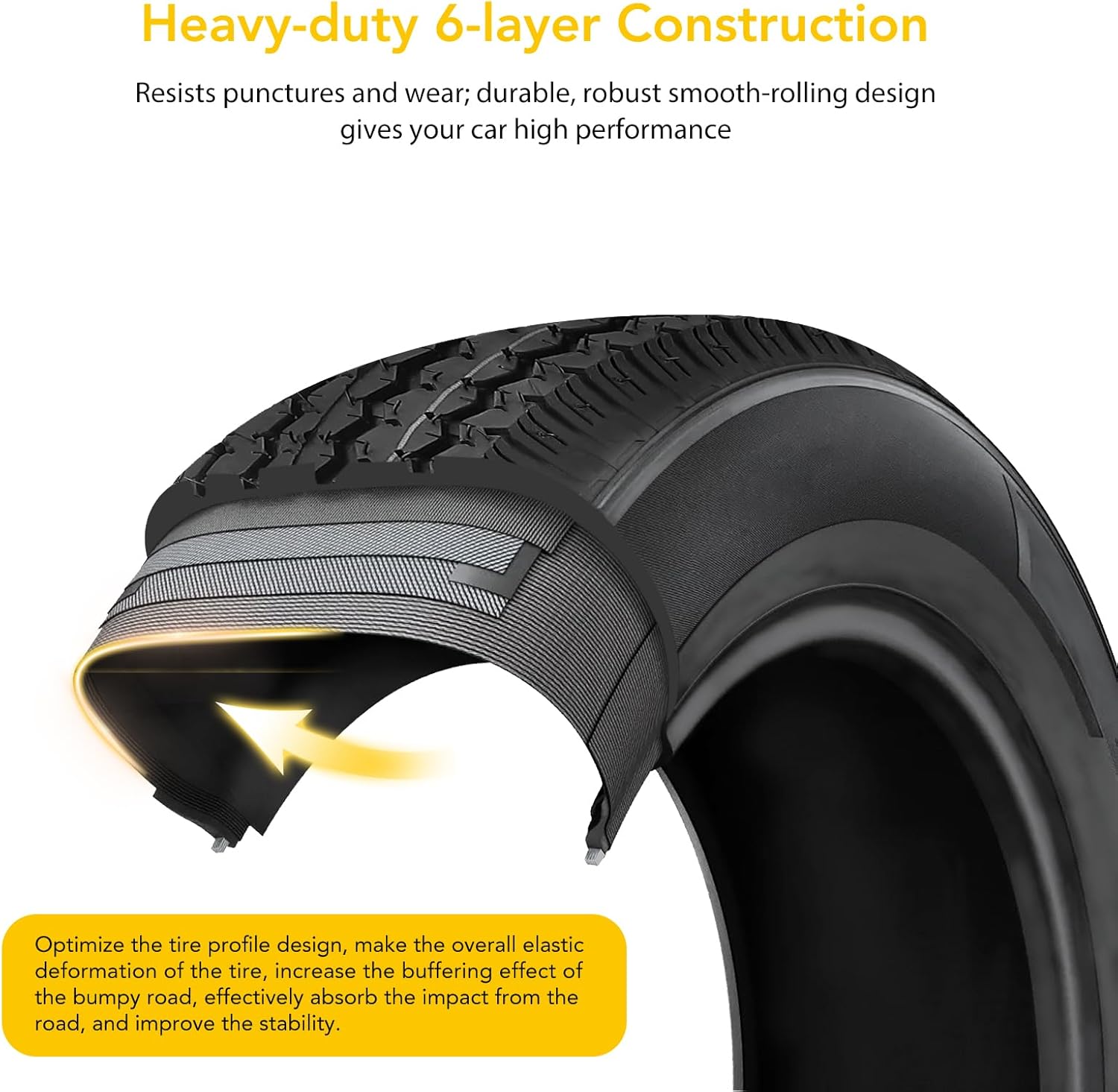 Pair Of 4.80x12 Trailer Tires and Wheels,Trailer Tires With 6PR Load Range,4 Lug 4.5” Tires For Travel/Cargo Trailer - 2 Pcs