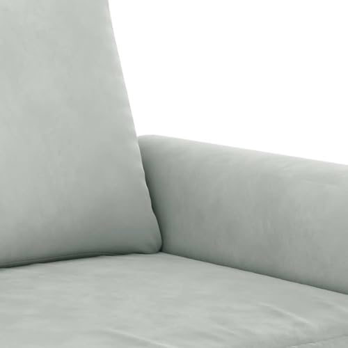 Sofas & Couches 2 Piece Sofa Set with Pillows Light Gray Velvet,Choose from a Range of Sizes to Suit Your Space: a Compact 2seater or a Spacious 3seater. Living Room Furniture
