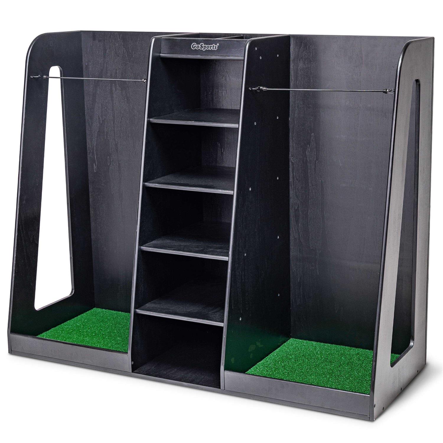 GoSports Premium Wooden Golf Bag Organizer and Storage Rack - Sports Supplies Online Store