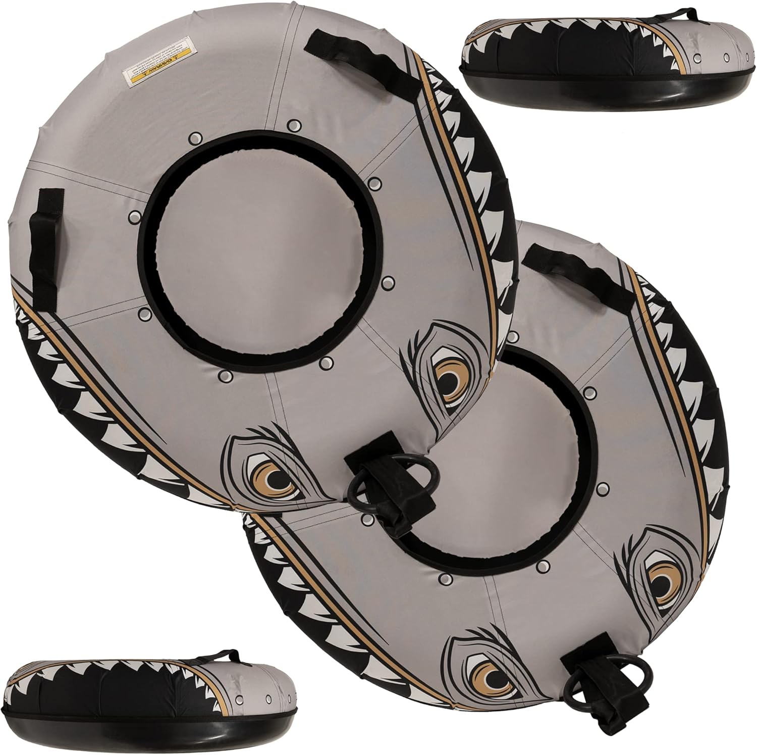 SNOWI™ - The Snow Tube Snow Monster- Heavy Duty Snow Sleds | Hard Plastic Bottom, High Speed Tubes, Inflatable Snow Sled for Adults & Kids