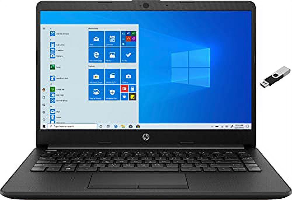 HP 2021 Laptop 14" HD AMD Athlon Silver 3050U Radeon Graphics 8GB DDR4 128GB SSD + 1TB HDD Webcam WiFi Bluetooth RJ-45 LAN Windows 10 S w/RATZK 32GB USB Drive