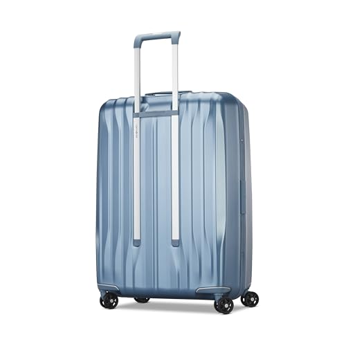 Samsonite UpLIFT 19" Lightweight Hardside Carry-On Luggage with Spinner Wheels - Expandable - Airline-Approved, Polycarbonate Hard Suitcase for Ultra Lightweight Travel - Silver Shimmer