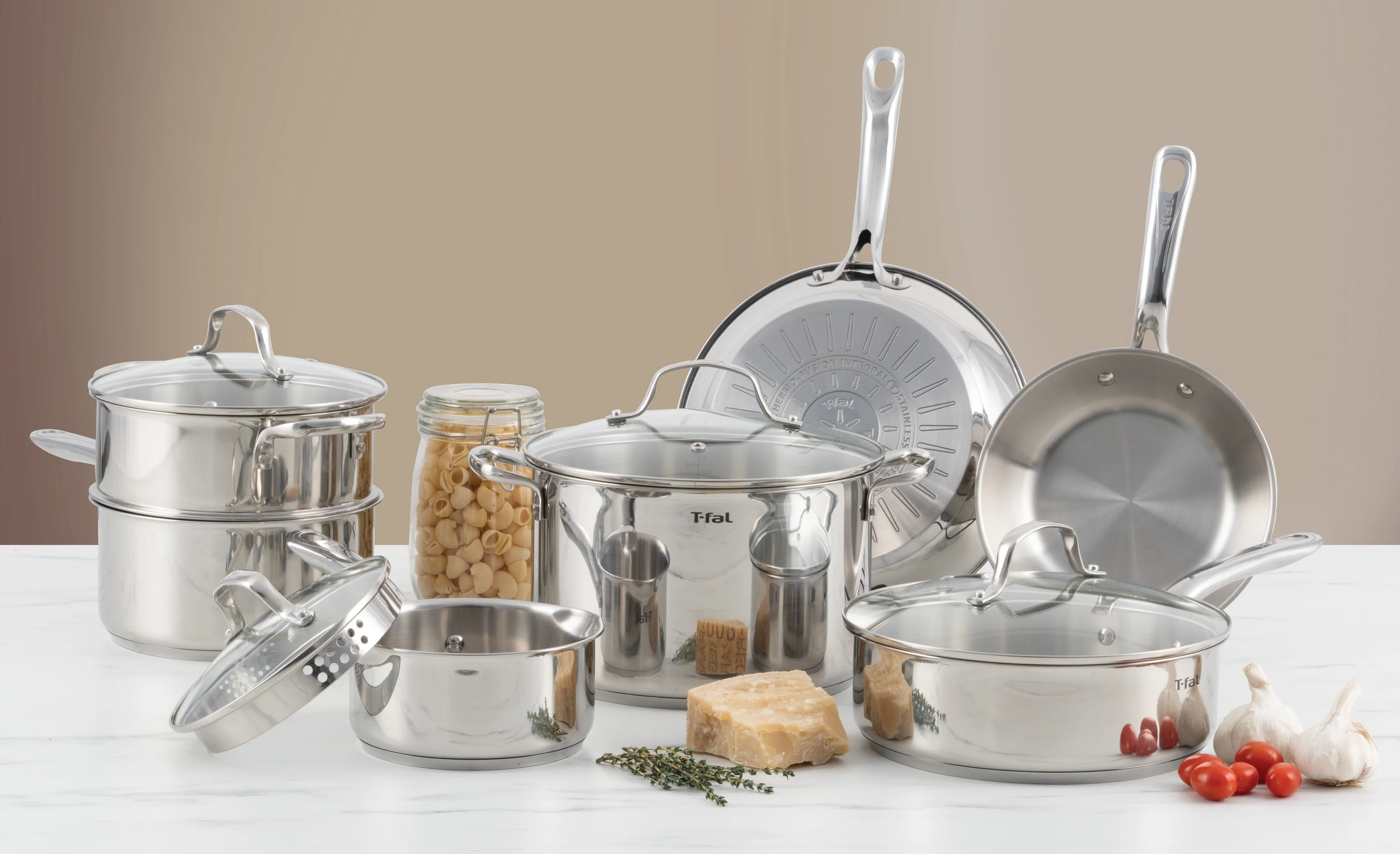 T-fal Stainless Steel Collection 11-Piece Cookware Set