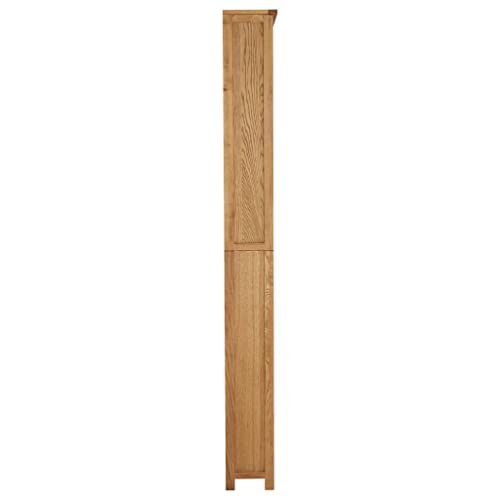 7-Tier Bookcase,Standing Shelf,Book case,Shelving Unit,Wooden Shelf,Cube Shelf,for Living Room, Office, Study, Hallway, Easy to Assemble, 35.4"x8.8"x78.7" Solid Oak Wood