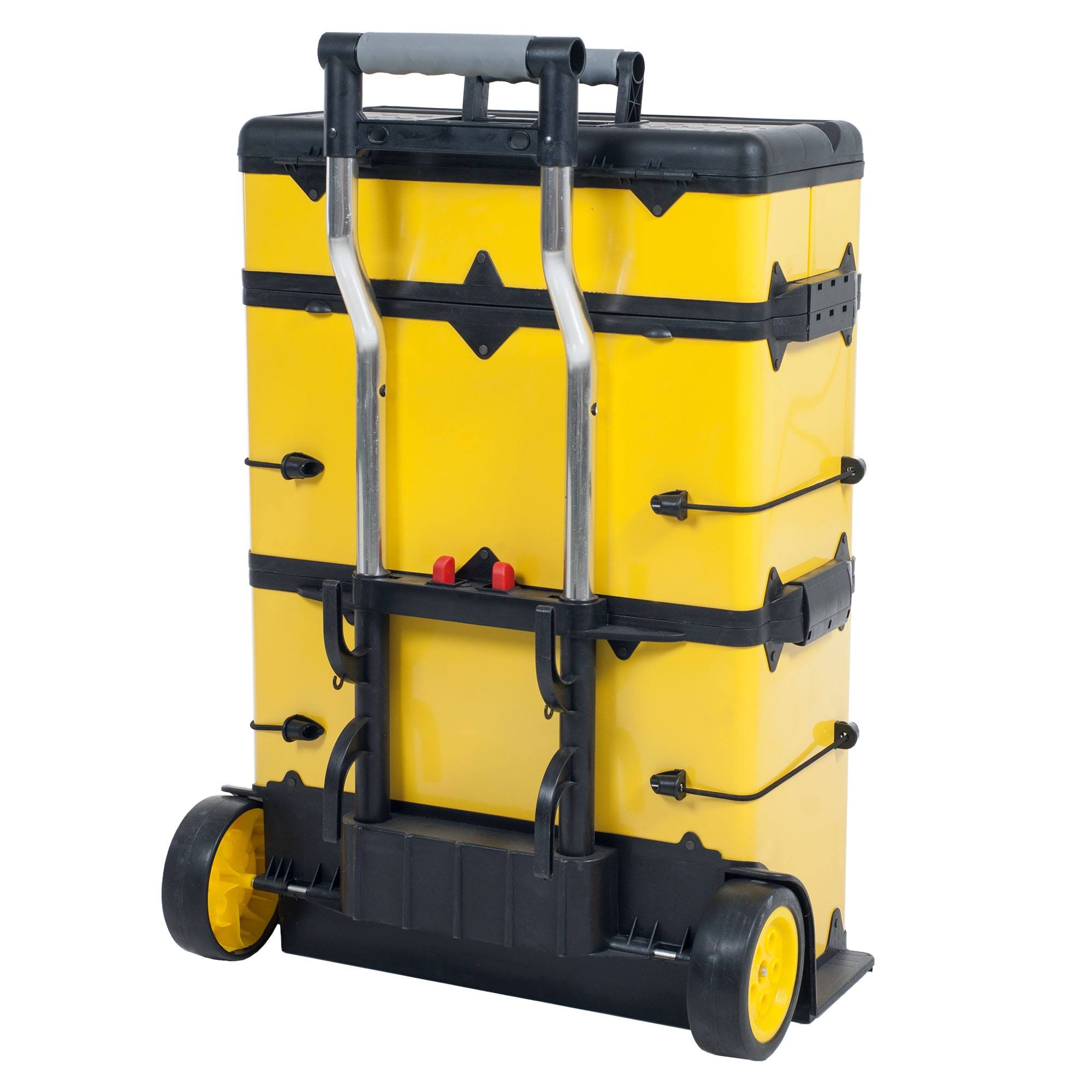 Stalwart Mobile Stacking Portable Metal Trolley Tool Box Chest