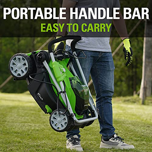 Greenworks 40V 17" Cordless (Push) Lawn Mower (75+ Compatible Tools), 4.0Ah Battery and Charger Included