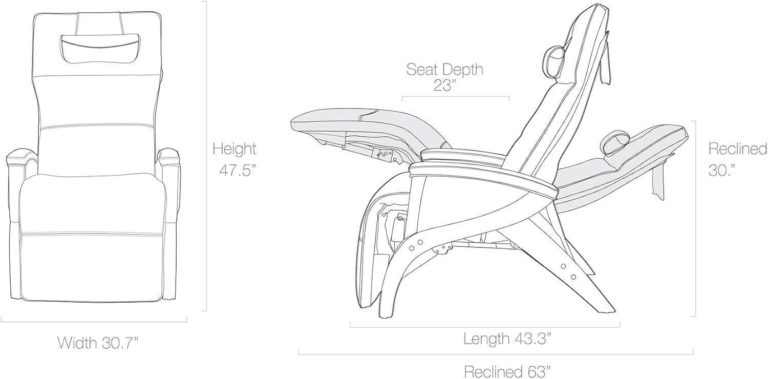 Svago ZGR Newton - The Ultimate Leather Zero Gravity Recliner (Coffee)
