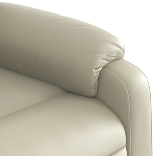 Massage Recliner Chair Cream Faux Leather,UltraComfortable Massage Recliner Chair with Adjustable Positions and, Massage Living Room Furniture