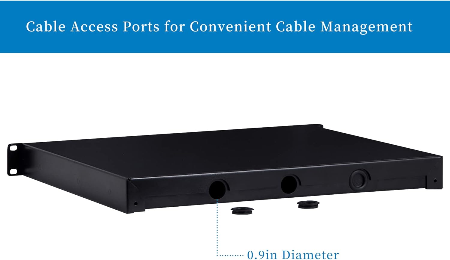 RackPath 1U Rack Mount Drawer for 19 Inch AV/Network/DJ Equipment Racks or Cabinets with Lock and Key