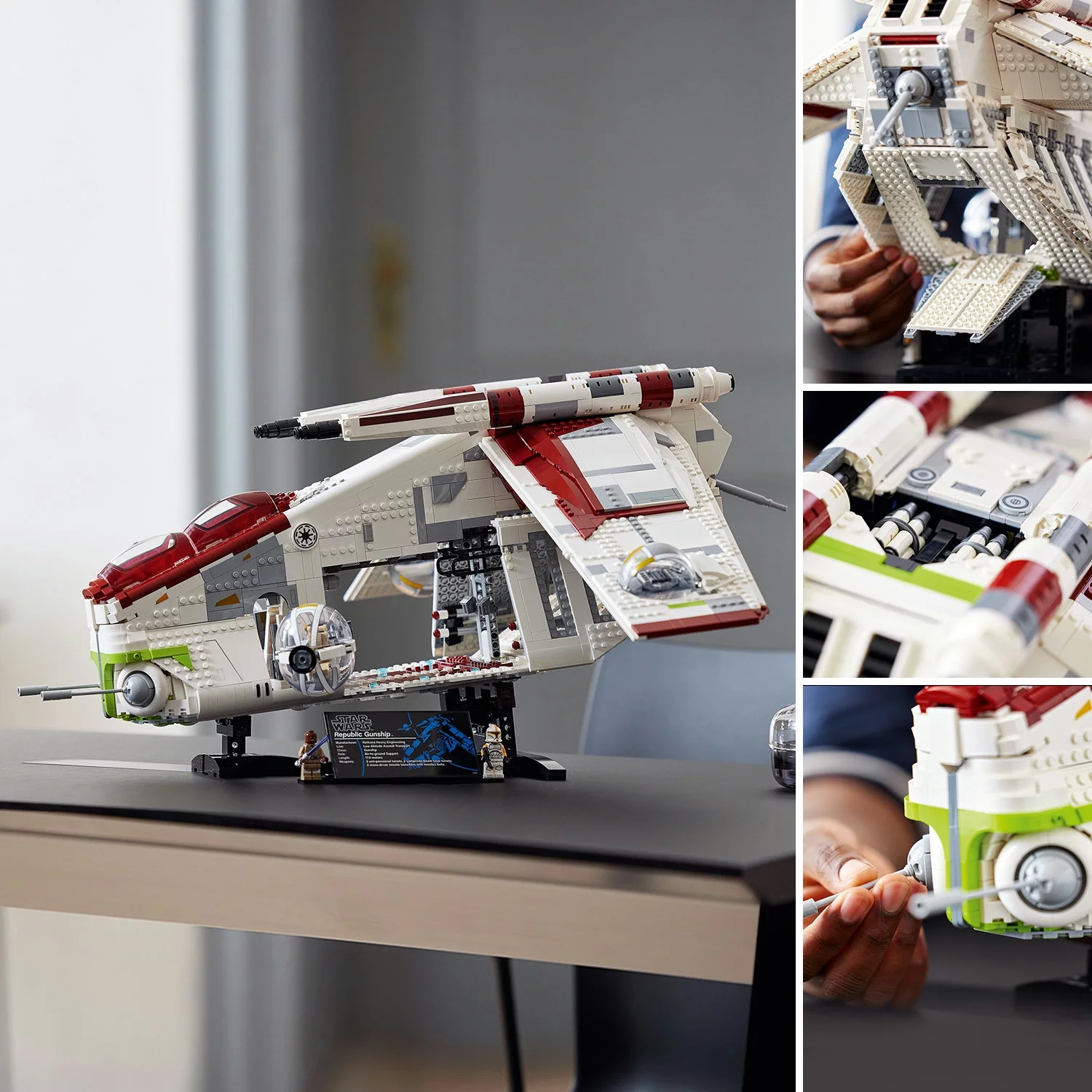 LEGO Star Wars Republic Gunship 75309 UCS Display Model Kit for Adults to Build, Ultimate Collector Series, Office or Home Decor Gift Idea