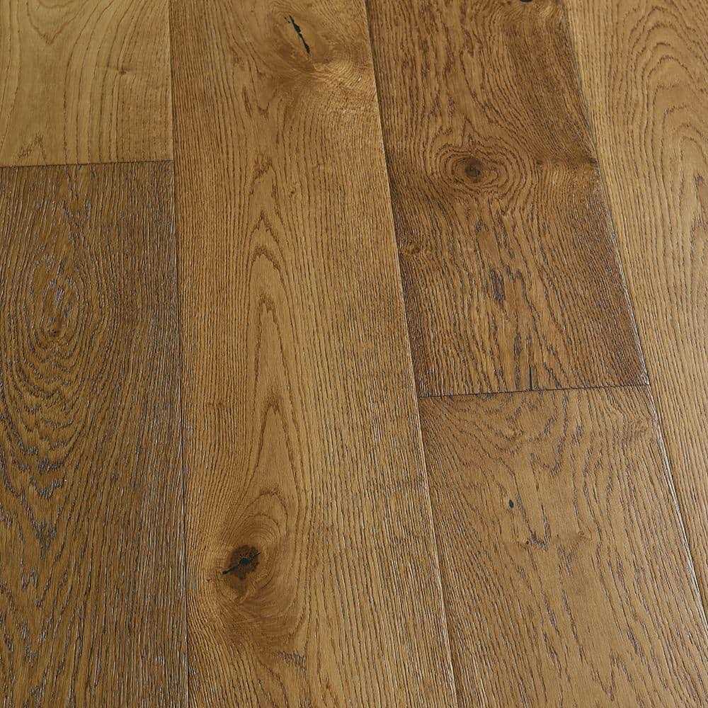 Malibu Wide Plank French Oak 1/2 in. T x 7.5 in. W Water Resistant Wirebrushed Engineered Hardwood Flooring