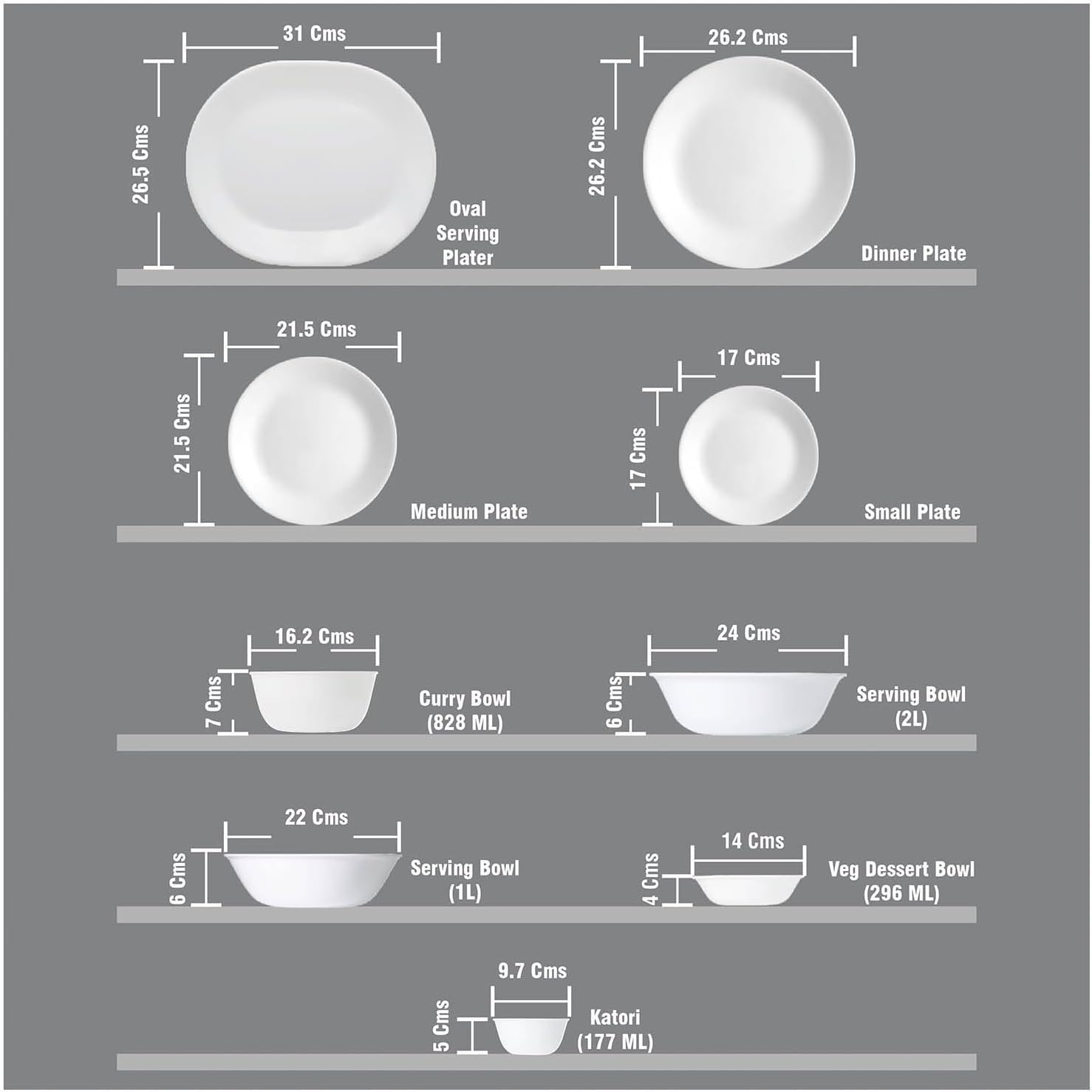 Corelle 21 Pc Dinner Set Winter Frost White