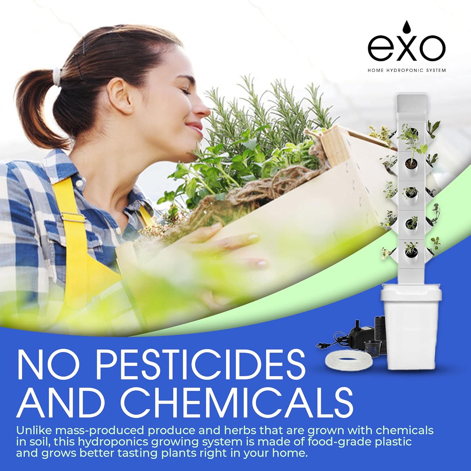 Vertical Hydroponic Garden Tower System Indoor Outdoor Home Grow Kit