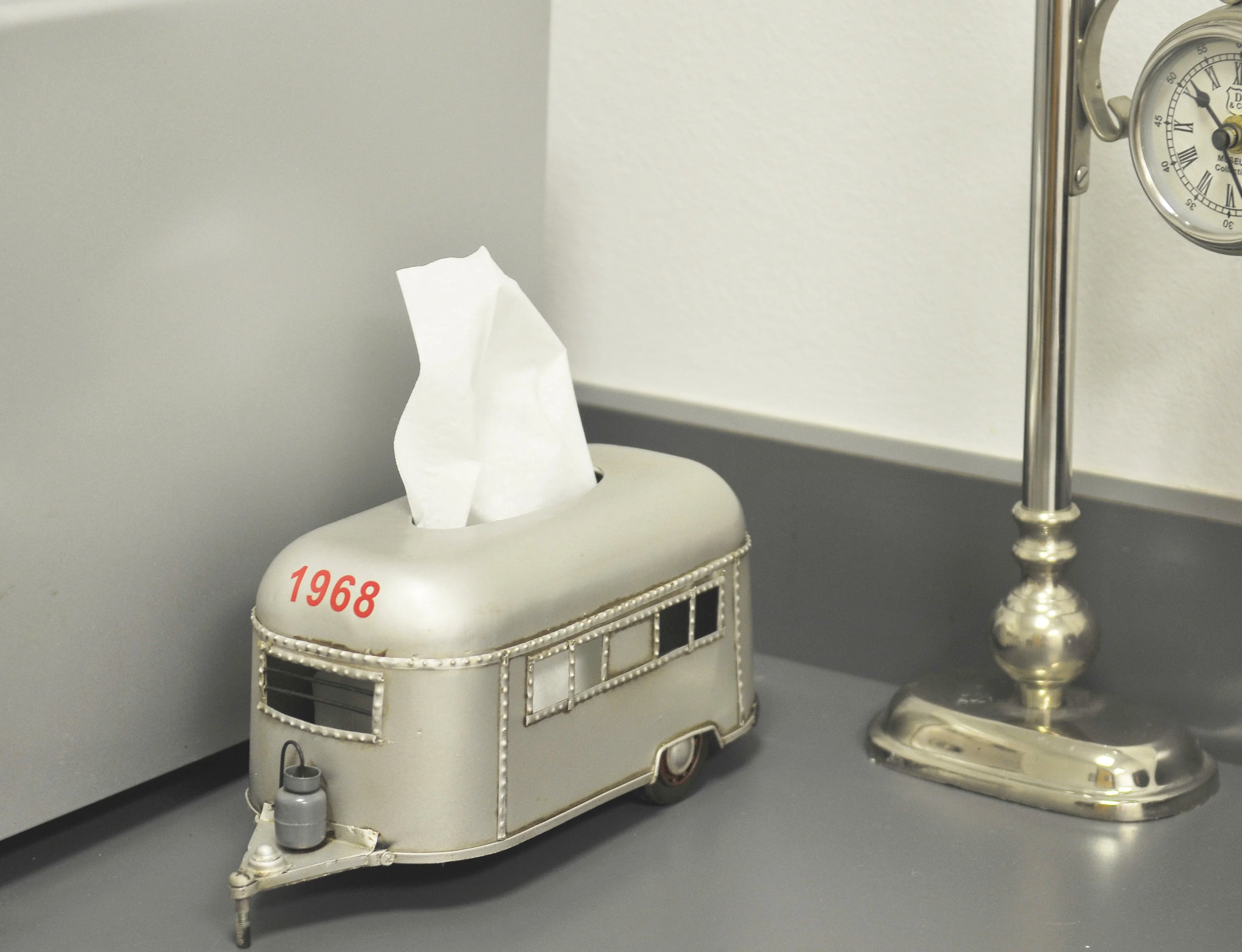 Camping Trailer Tissue Holder Iron Vintage Model