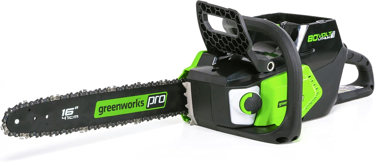 Greenworks Pro 80V 16" Brushless Cordless Chainsaw, 2.5Ah Battery and Charger Included CS80L2512