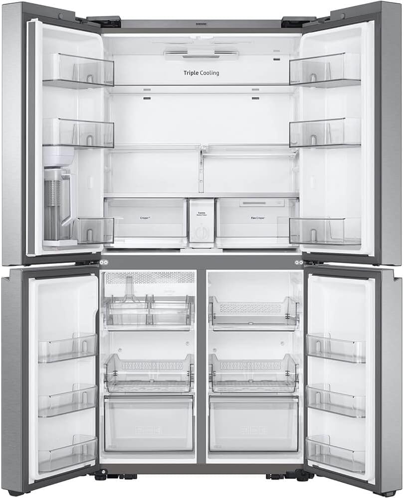 Samsung - RF29A9071SR - 29 cu. ft. Smart 4-Door Flex™ refrigerator featuring Family HubTM with Beverage Center and Dual Ice Maker with Ice Bites in Stainless Steel