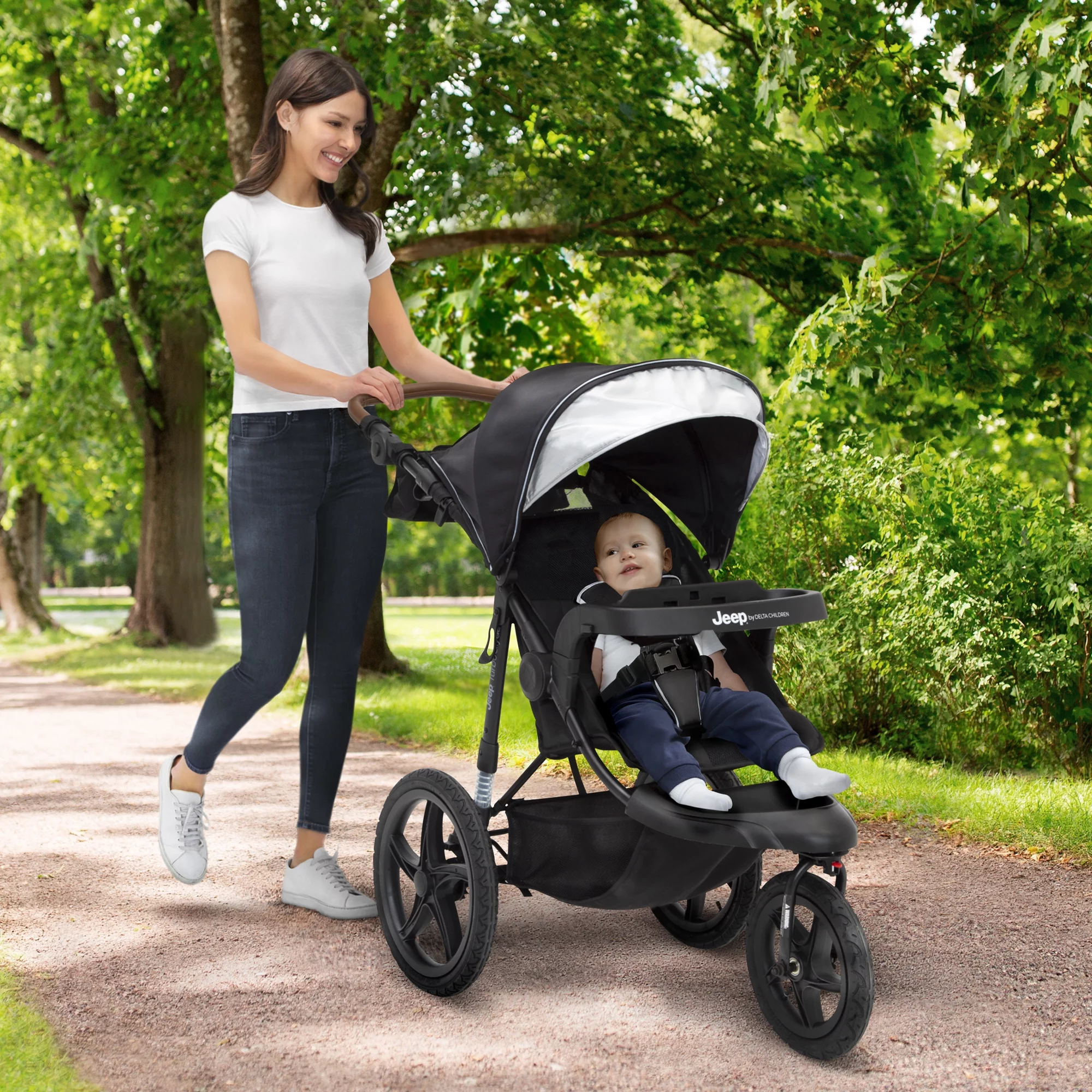 Jeep TurboGlyde Jogging Stroller by Delta Children, Black