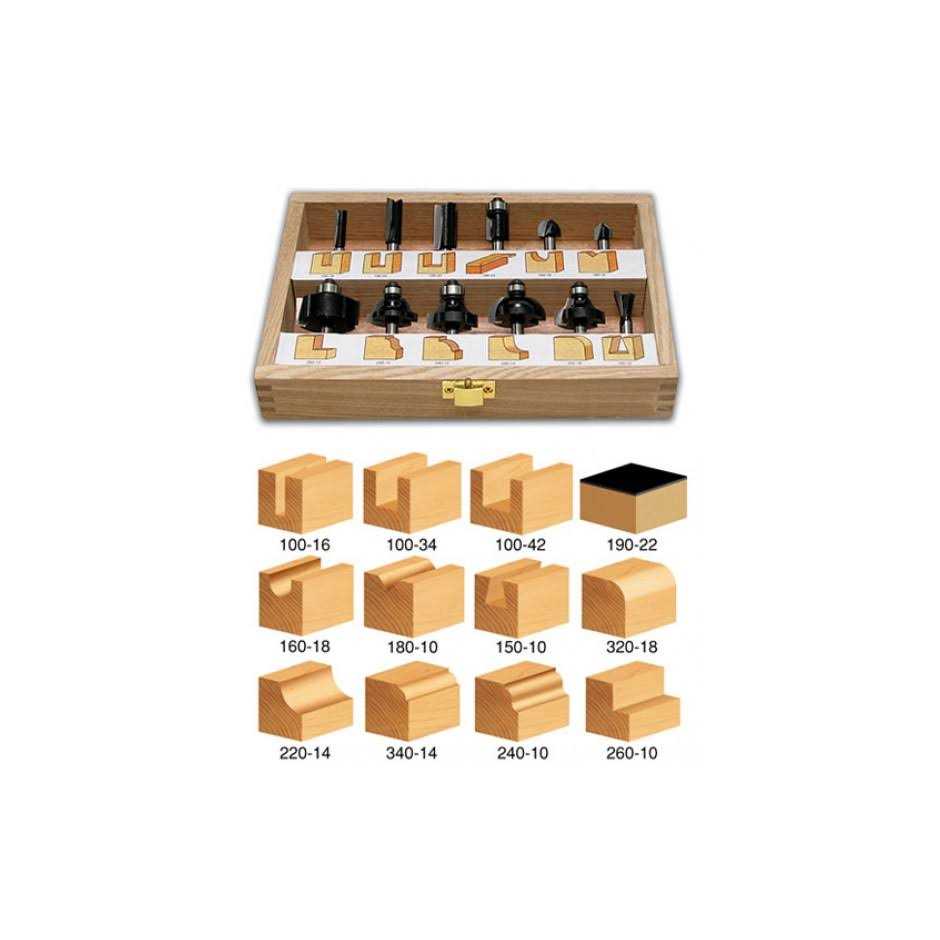 Timberline TRS-120 12-Piece All-Purpose 1/4 Shank Router Bit Set - Shop Hardware Tools Online Store