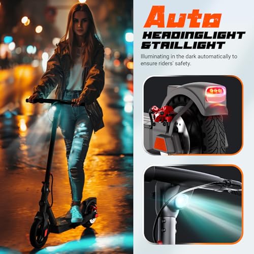 SISIGAD Electric Scooter Adults 10" Tires, 600W Peak Motor, Max 22 MPH Speed, 30 Miles Long Range, Portable Folding E-Scooter for Commuting with Dual Brakes, LCD Display APP Control