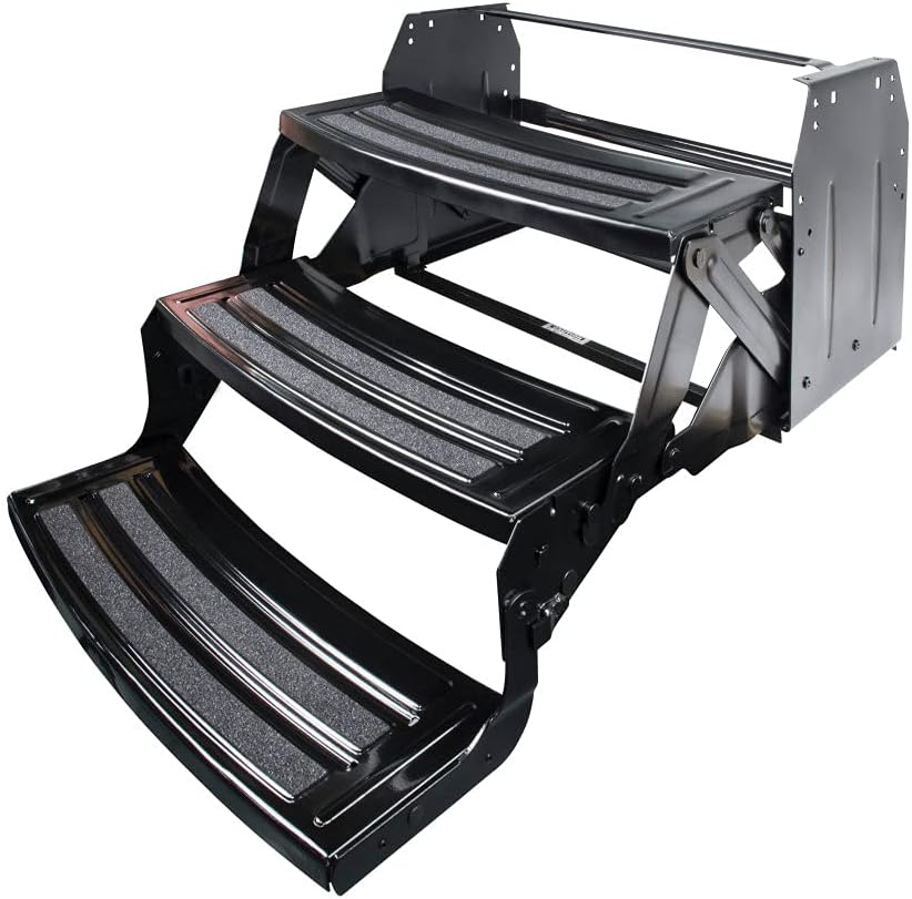 Lippert 432687 24" Radius Corner Manual Step - Triple, 7" Rise