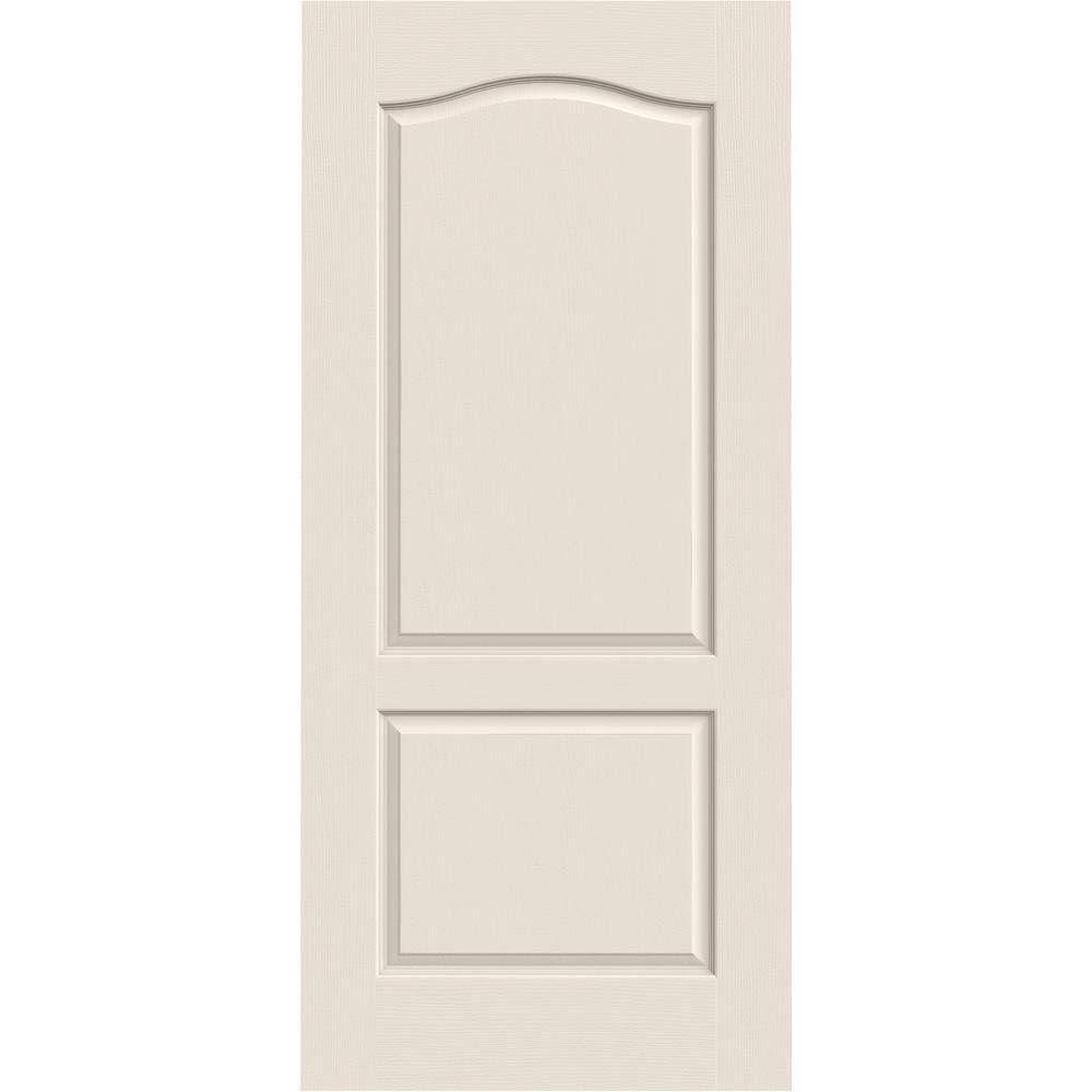 JELD-WEN Camden Primed 2-Panel Arch Top Solid Core Molded Composite Slab Door 36-in x 80-in LOWOLJW136800511
