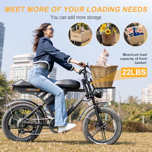 MOVCAN V30 Series Electric Bike for Adults 3000W/1500W/1000W Motor 20" Fat Tire Ebike,37.5MPH/32MPH/28MPH 120/70 Miles,48V 20Ah/31.2/15.6 AH Battery Hydraulic Disc Brake Electric Motorcycle Bike