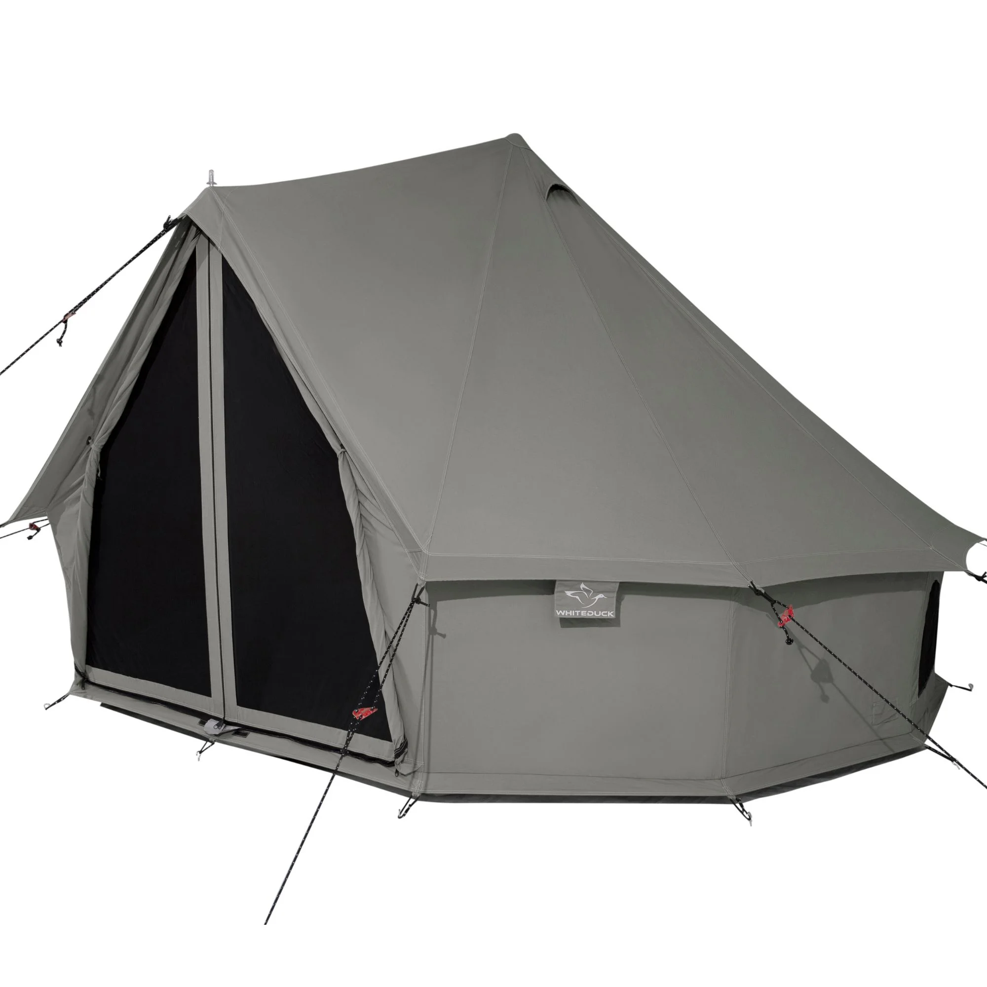 WHITEDUCK Regatta Canvas Bell Tent w/Stove Jack, Sandstone Beige, 13', Water Repellent 4-Season Camp