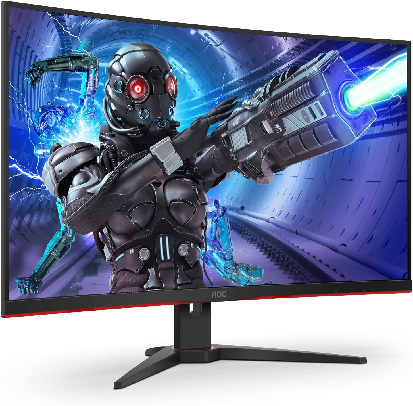 AOC C32G2ZE 32" Curved Frameless Gaming Monitor, Full HD 1920x1080, VA, 0.5ms 240Hz, AMD FreeSync Premium, DP/HDMI/VGA, VESA, 3-3-1 Re-Spawn Program